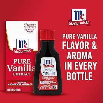 McCormick Vanilla Extract, Pure, No Corn Syrup, Gluten Free, Rich, Sweet Flavor and Aroma for Baking and Savory Dishes, 1 fl oz