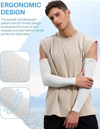Miniatura 6 de KMMIN - Mangas para brazo con protección de rayos ultravioleta para conducción, ciclismo, golf, baloncesto.