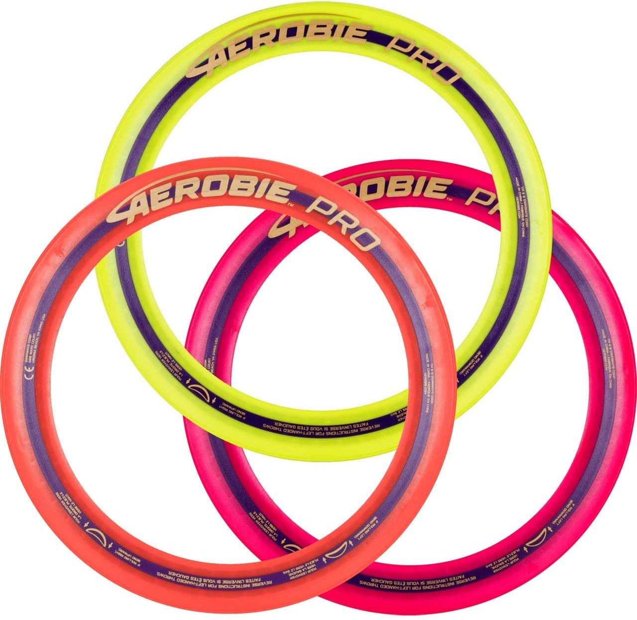 Aerobie 13" Pro Ring - Set of 3 (Colors may vary) : Flying Discs : Sports & Outdoors
