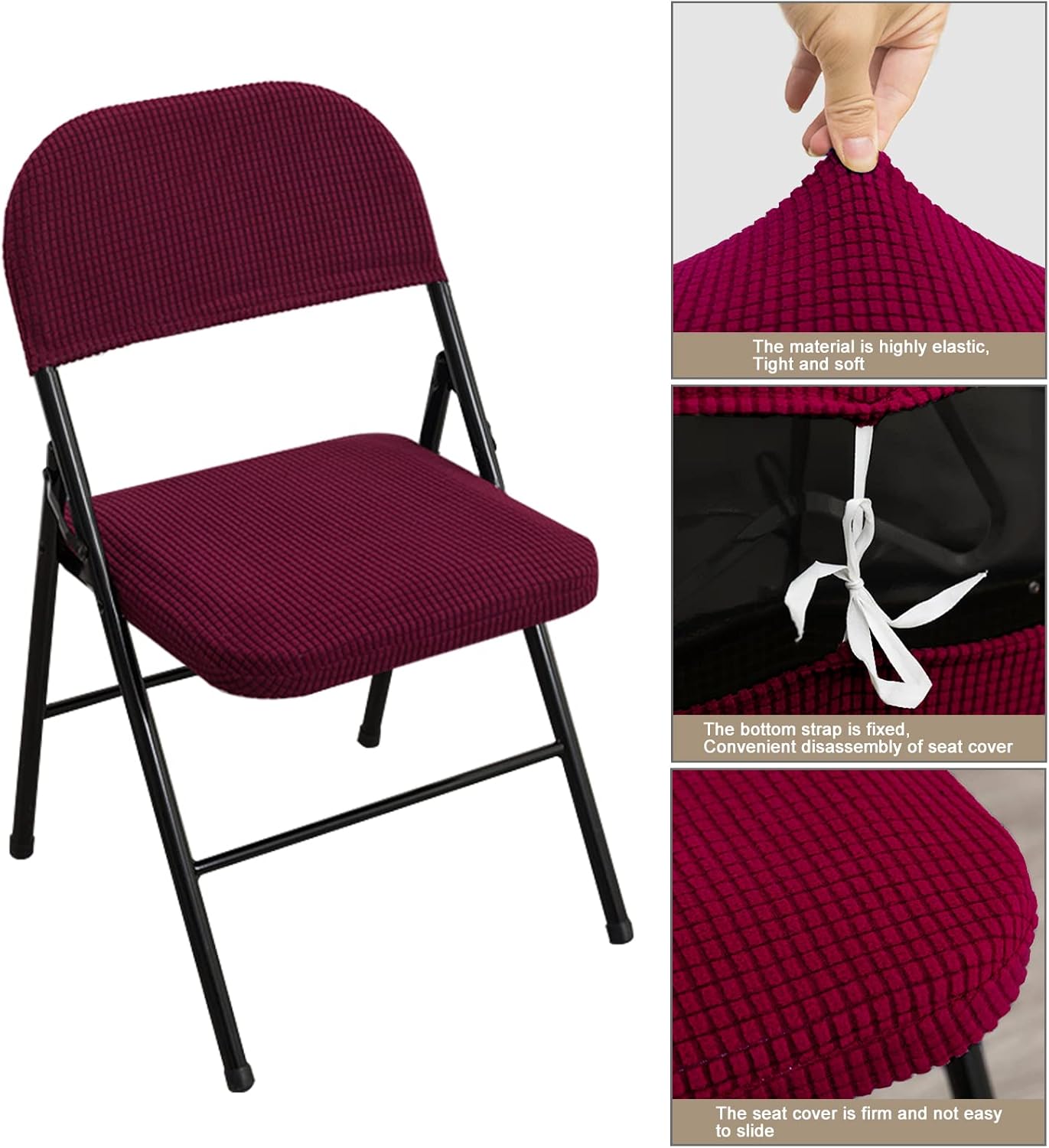 洗えるストレッチベルベットダイニングチェアカバー 2枚組 スリップカバー レセプション オフィス パーティー &amp; ホームデコ