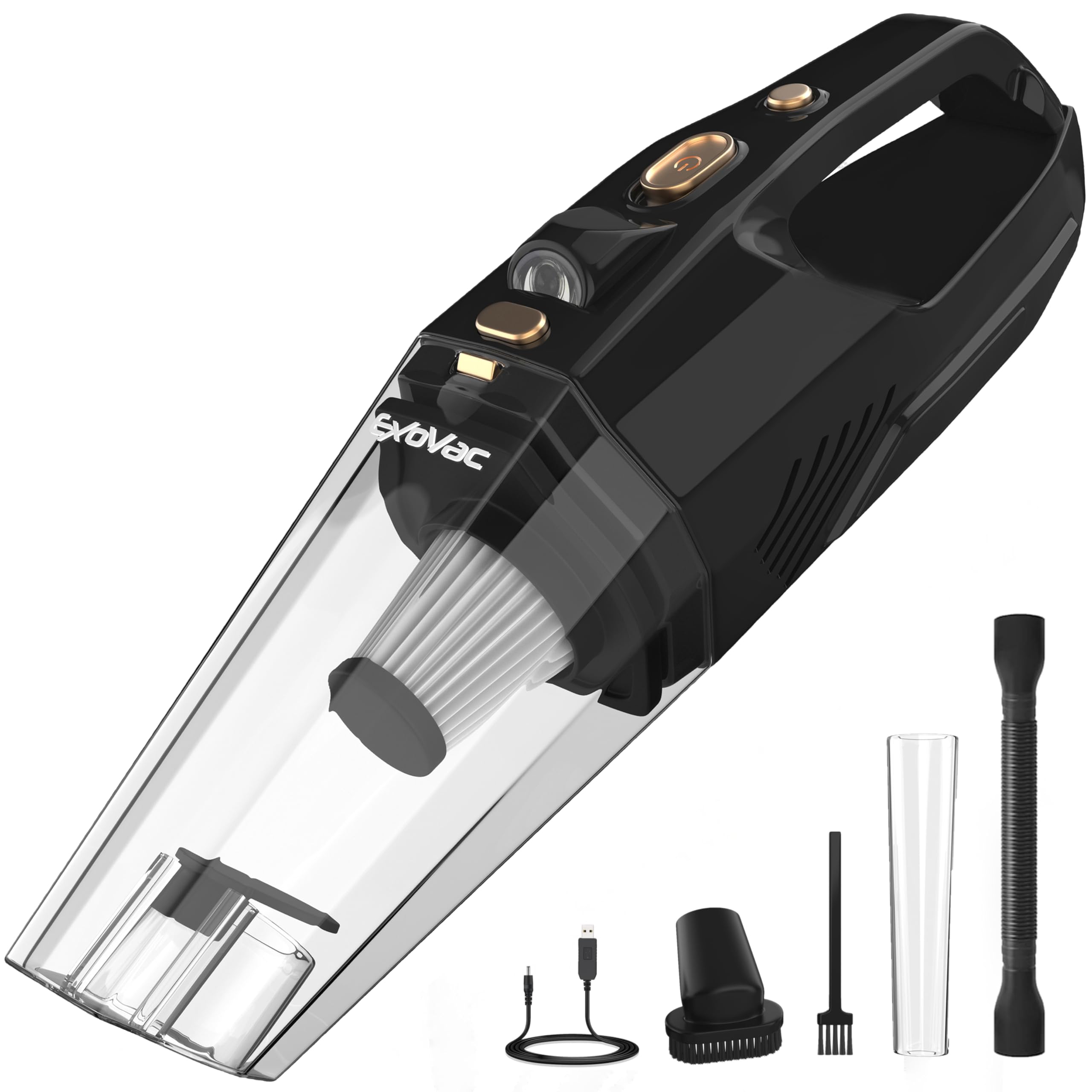 Handheld Vacuum, Powerful Car Vacuum Cleaner, Mini Rechargeable Car Hoover Cordless, Small Hand Hoover, Hand Held Portable Vacuum Cleaner, Wet Dry Use for Home/Car/Stairs/Pet Hair