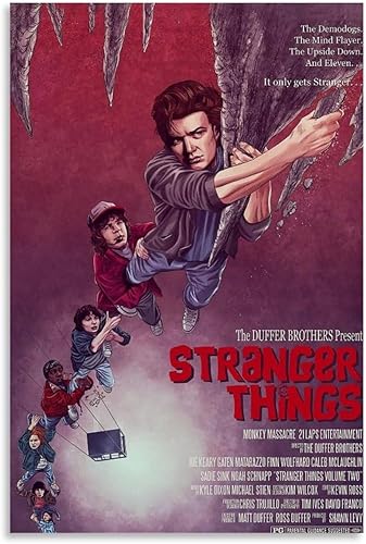BERULL Póster de película retro Stranger Things, pósteres de lienzo para decoración estética de habitación, regalos sin marco, 24 x 36 pulgadas