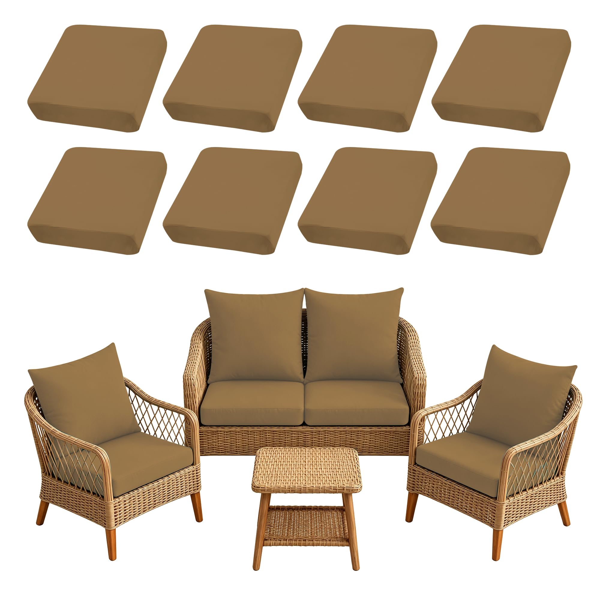 Photo 1 of SUKAIKEQA 8PCS Patio Cushion Covers