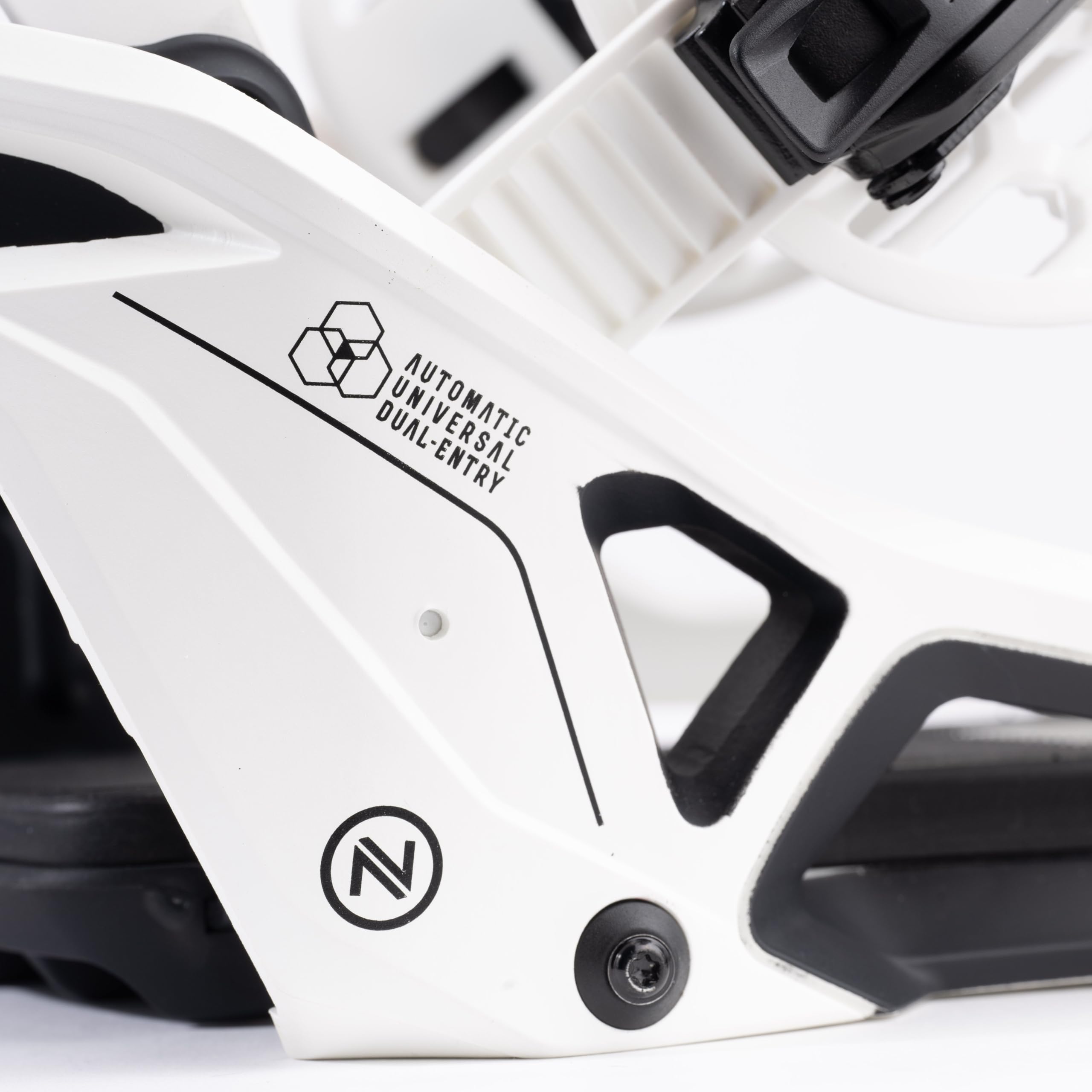 Nidecker Supermatic Snowboard - Attacco automatico universale a doppia entrata - Confortevole e affidabile come un classico attacco a due cinghie