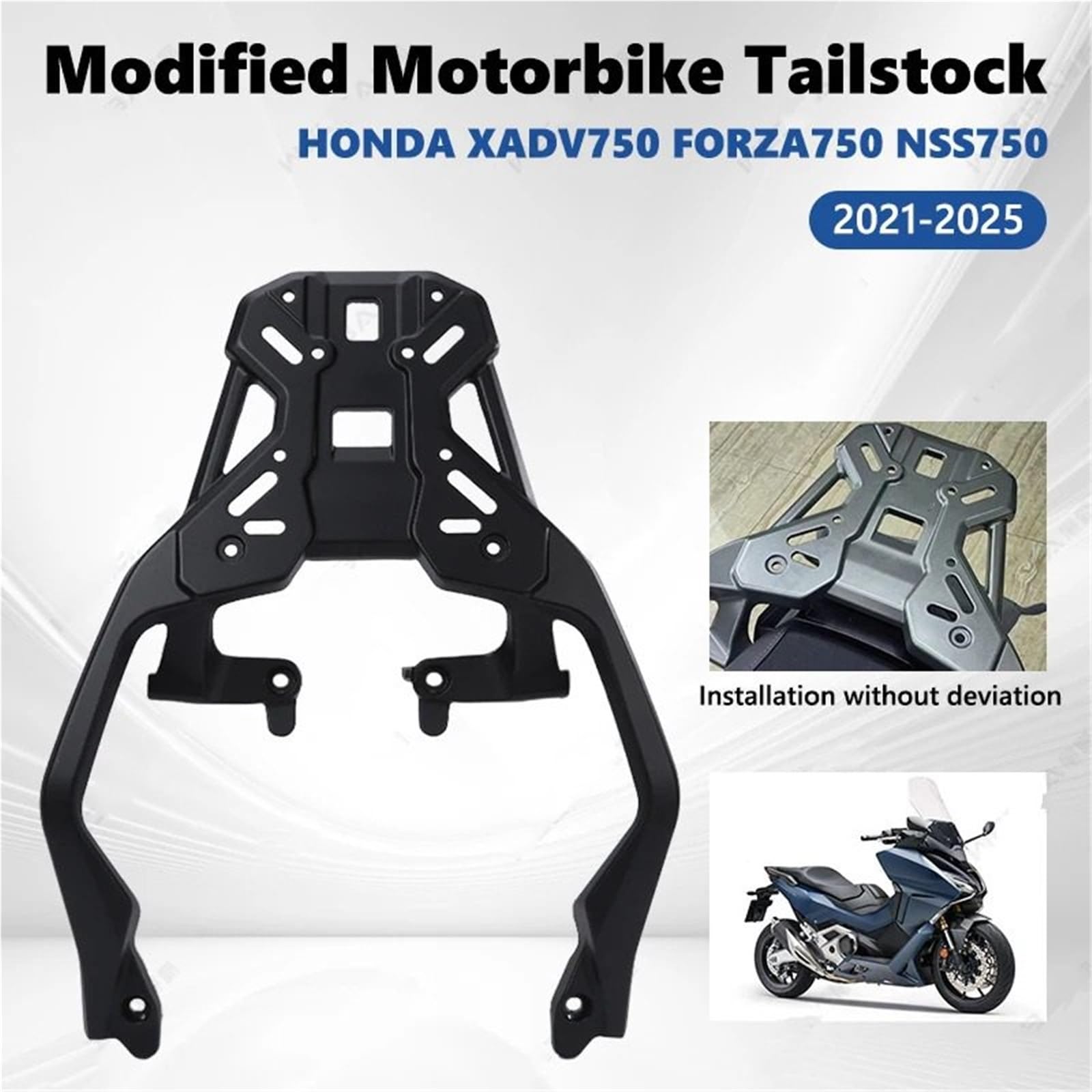 Do XADV 750 FORZA 750 NSS750 2021-2024 2025 motocykl Cargo stojak Do przechowywania pudełko wsparcie motocyklowy Wspornik Uchwyt Topcase(Black)