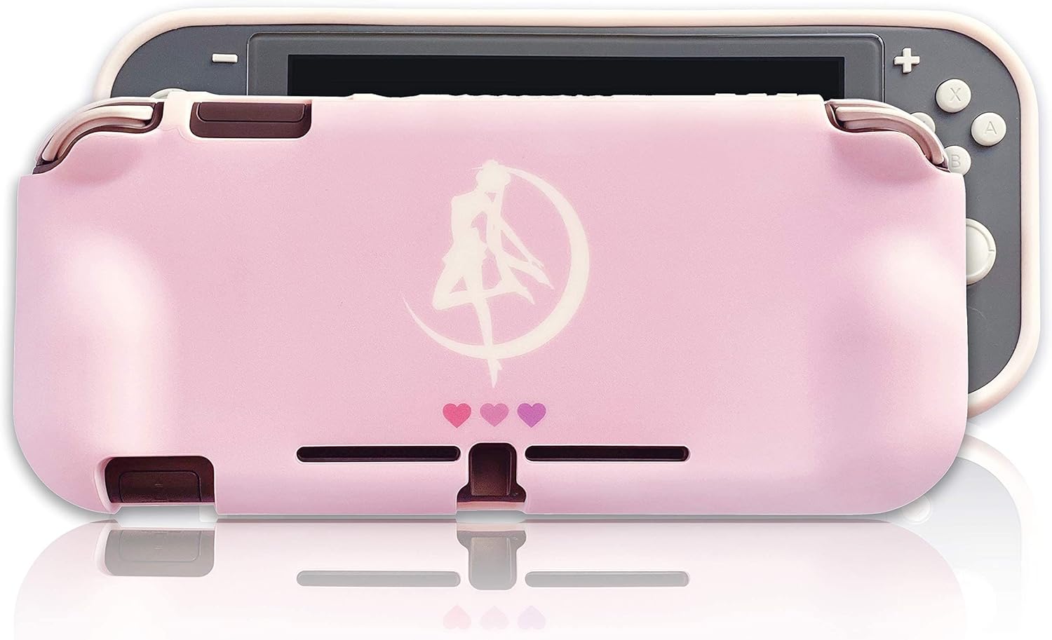 Belugadesign ムーンスイッチケース かわいいかわいいアニメ日本のパステルマジックガール ハードスナップオンシェル Nintendo Switch Lite対応 スイッチライト ピンク
