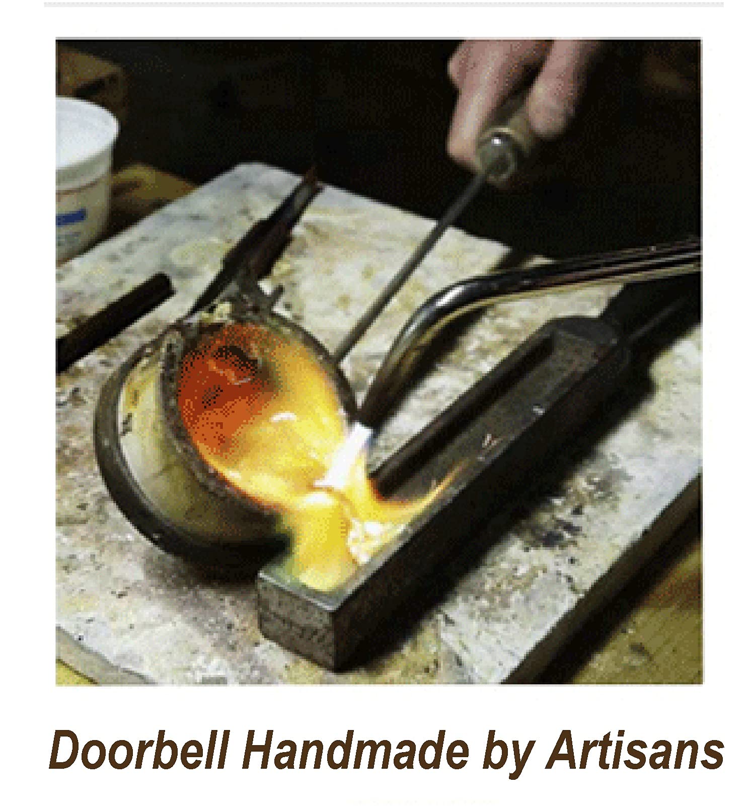 Campana de pared retro de servicio de metal Timón de acero, adorno de anillo de mano de barra elegante y adornado, estilo tradicional Pub cena, campanilla