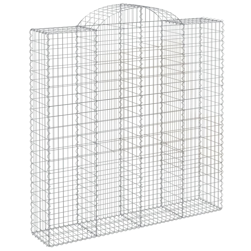 Mur de jardin décoratif en gabion arqué en fer galvanisé comme barrière coupe-vent efficace