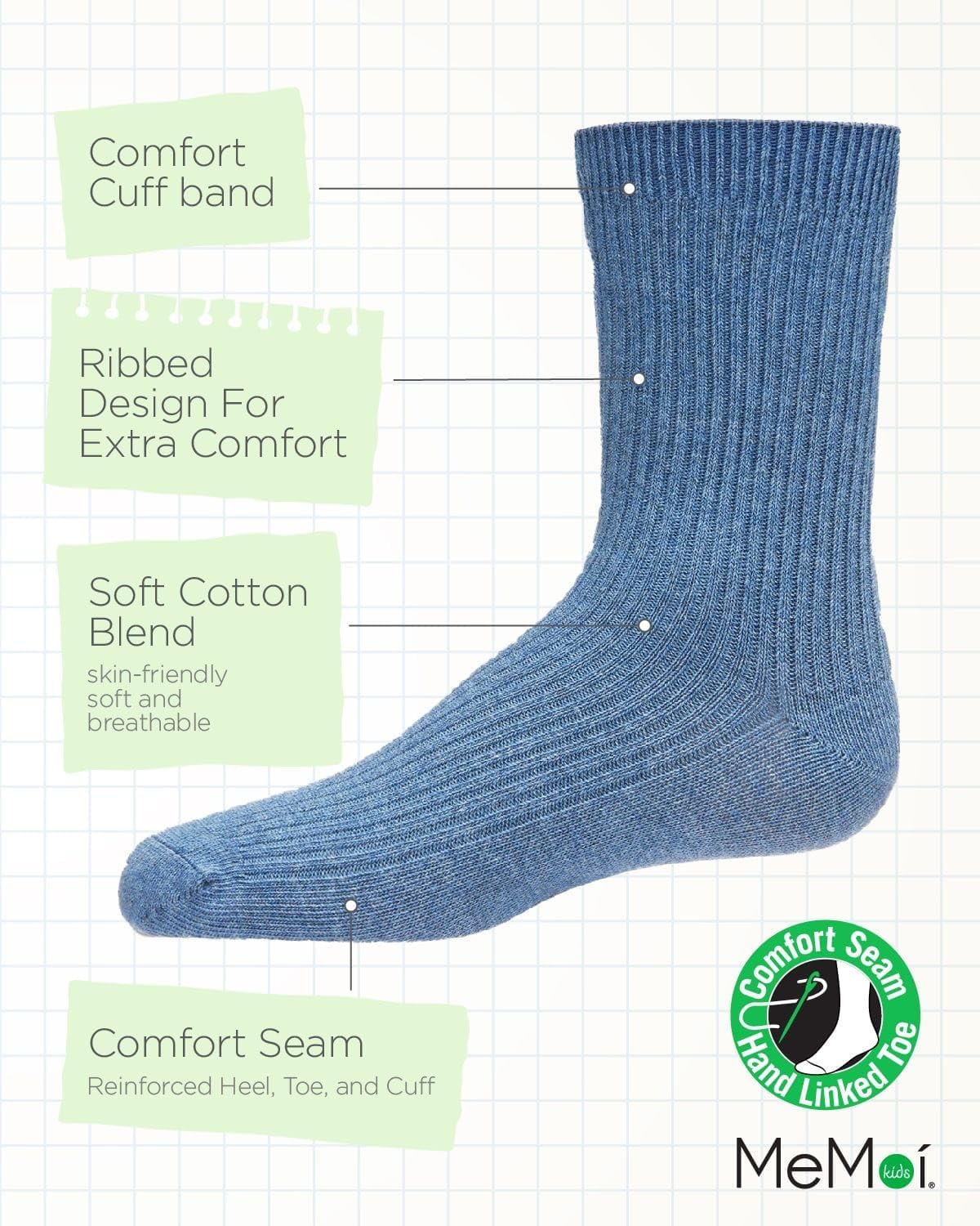 MeMoi Cheri Cozy Scrunched Crew Socks