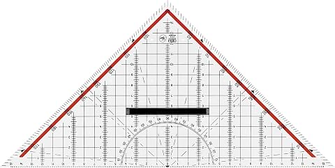 M+R 2332 - Escuadra geométrica (32 cm), transparente