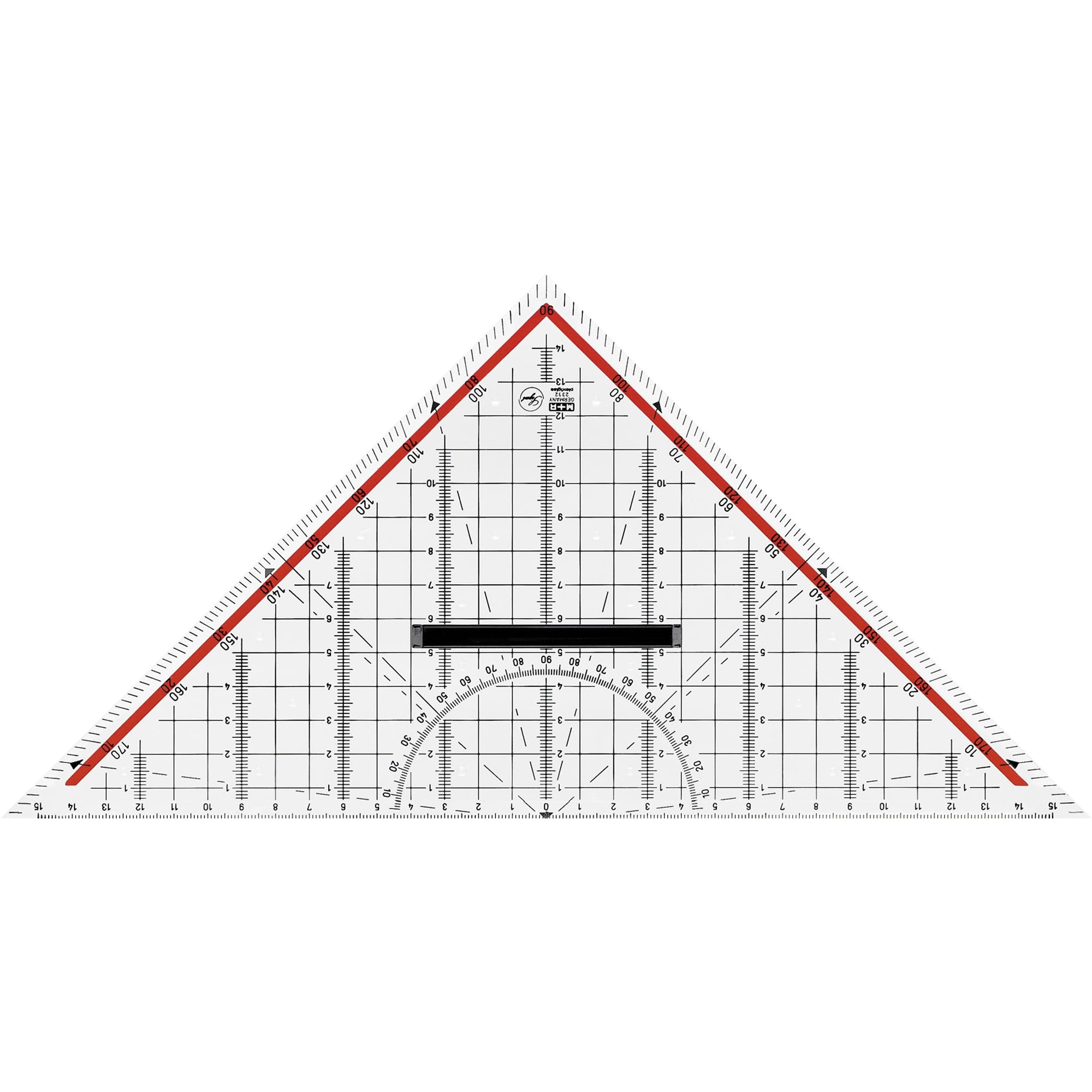 M+R 2332 Trójkąt Geometryczny 30 cm, 1 Sztuka, Przezroczysty