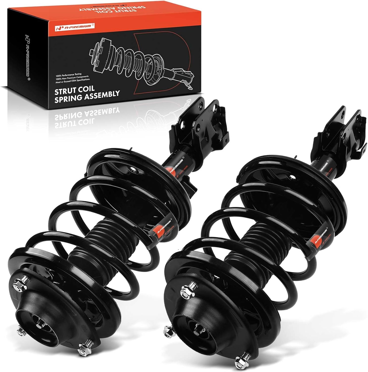 A-Premium Front Strut Assembly Compatible with Mitsubishi Galant [2.4L] 1999-2003 - 2x Replacement Suspension Complete Strut Shock Absorber with Coil Spring