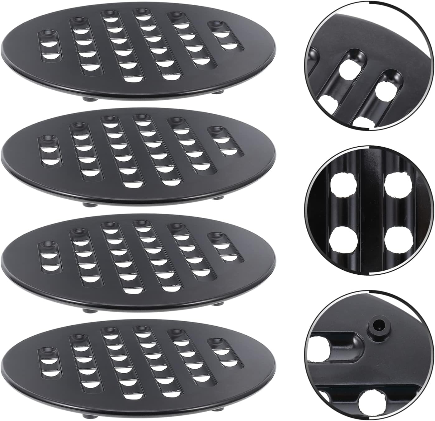4pcs Insulation Pad Drink Coasters Trivets for Hot Dishes Round Placemats Useful Placemats Household Pot Mats Bakelite Drinks - Mat