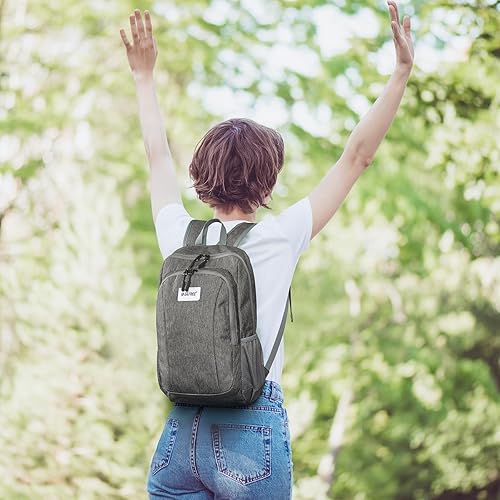 Miniatura 7 de G4Free Mini mochila de senderismo de 10L ligera pequeña mochila de viaje mochila de hombro mochila de día para hombres mujeres, Gris, Mochilas