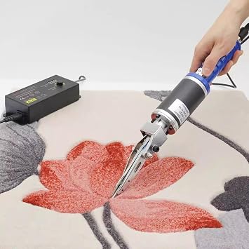 Electric Tufting Scissors, 200W Carpet Rug Trimming Carving Tool, 0-4000 RPM, Min Shear Radius 76mm, Opening Size 22mm, Essential for Tufting Art Projects