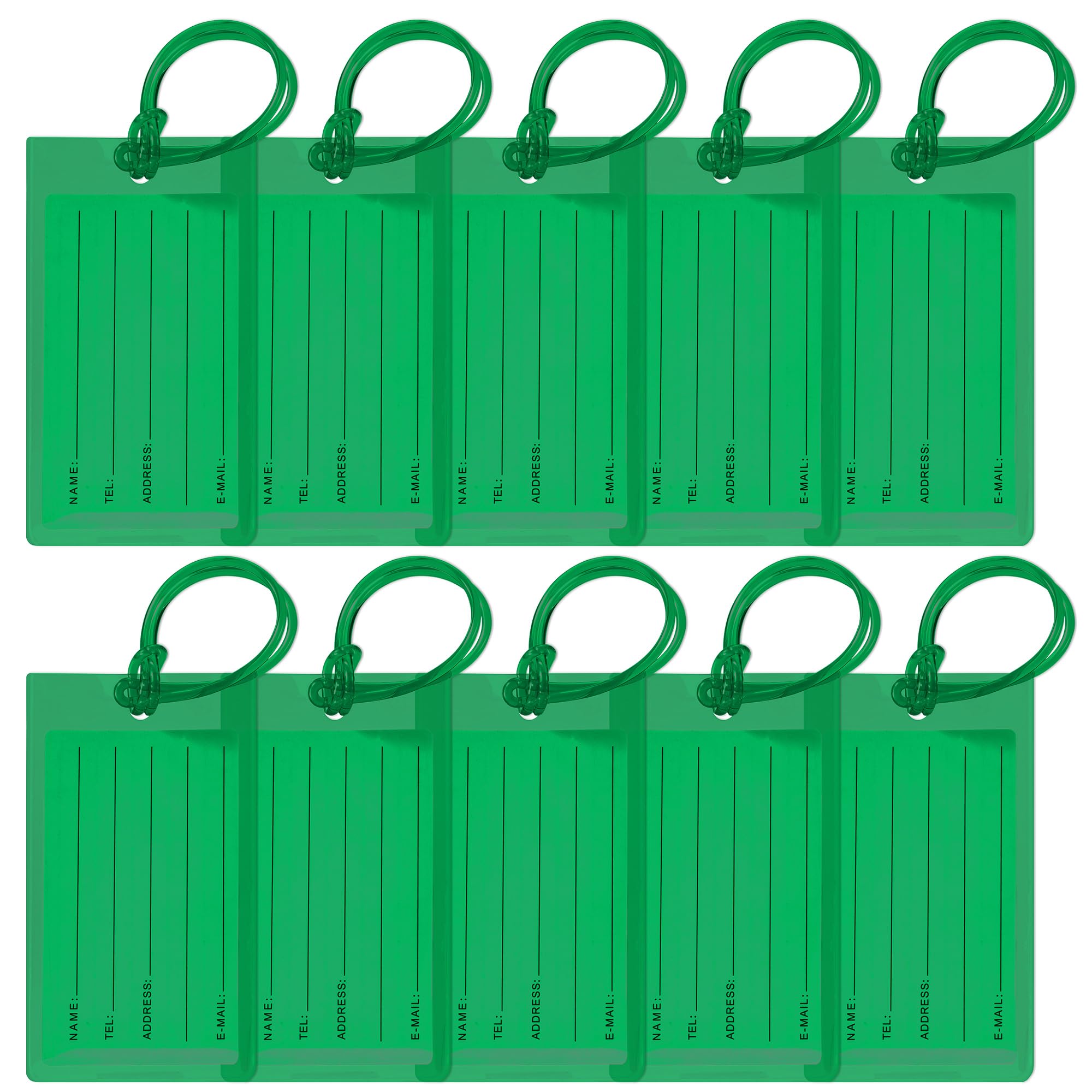 Photo 1 of 10 Pack Luggage Tags for Suitcases, Airplane Travel Essentials for Flying, International Travel Must Haves, and Luggage Accessories by Sodsay