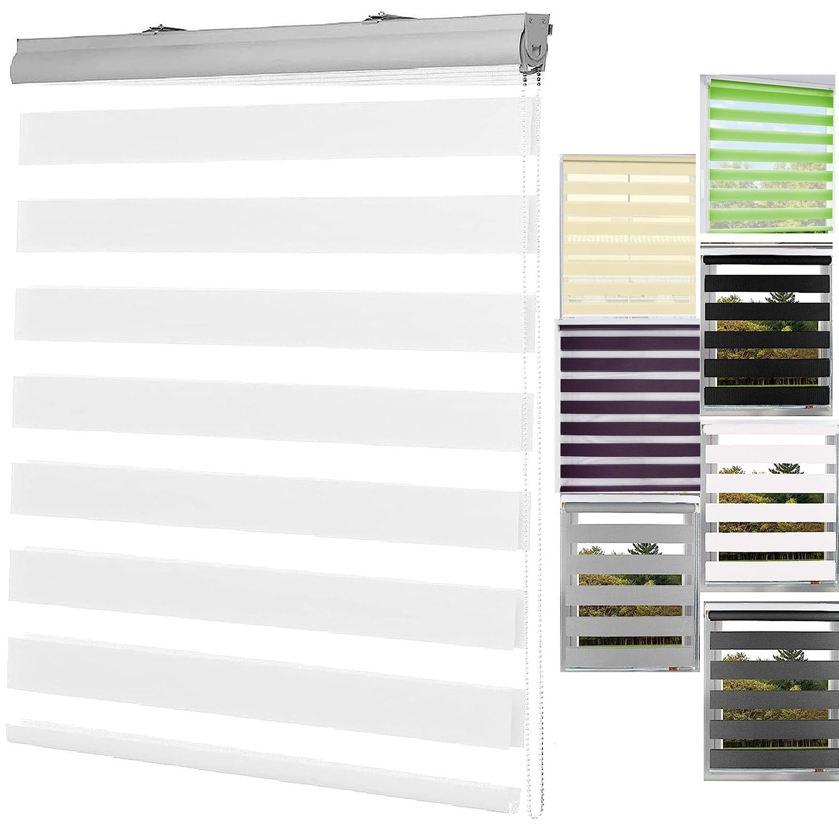 Verdunkelung Dachfenster Rollo 115x300cm Sonnen-, Sicht-Schutz usw. Rollo verdunkelung für innen Fenster inkl. Montagematerial, für Fenster & Tür, Weiß