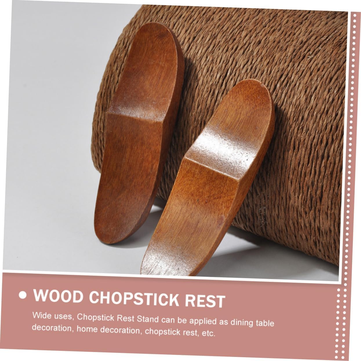 30pcs Wooden Chopstick Rest Natural Holder for Dining Table Decor Easy to Clean and Store Rustic and Modern Tableware Accessories