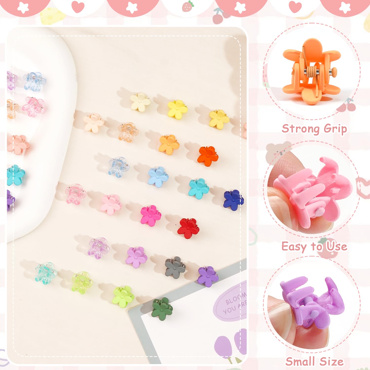 CÉLLOT 96 Pieces Little Baby Girls Hair Bangs Mini Hair Claw Clip Hair Pin Hair Accessories Clips for Girls,Teens, Kids, Toddlers Children(with Plastic Organizer Box)