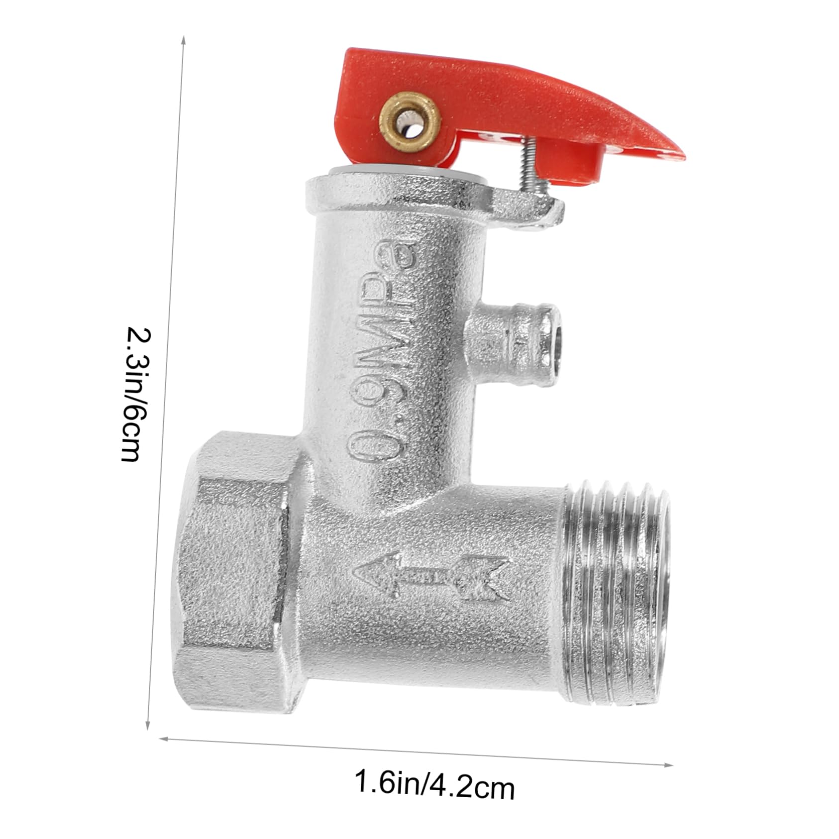 Healeved 2 Stück Kupfer Druckminderungsventile 1/2 Zoll Sicherheitsventil für Warmwasserbereiter mit Überdruckentlastung Langlebig und Bruchsicher