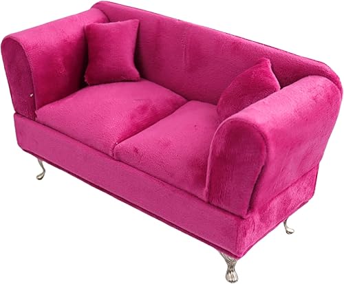 Miniatura 2 de CONCISE Muebles de casa de muñecas para adultos, sofá de terciopelo en miniatura a escala 16 112, joyero oculto para mujeres de más de 14