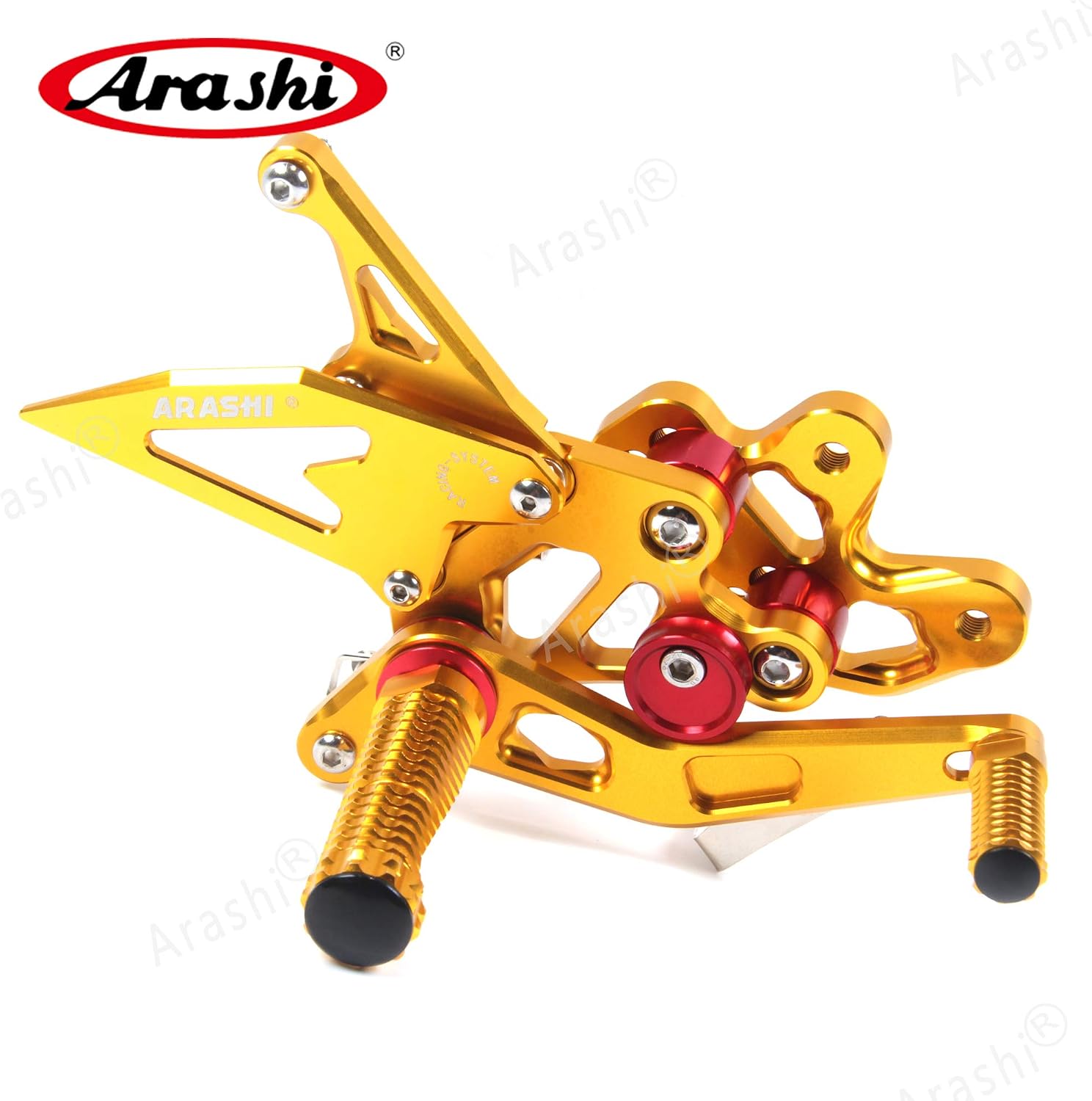 Arashi Version 2.0 Adjustable Rearsets for Suzuki GSX-R600Z GSX-R750Z 2022-2025, Motorcycle Accessories Parts Gold