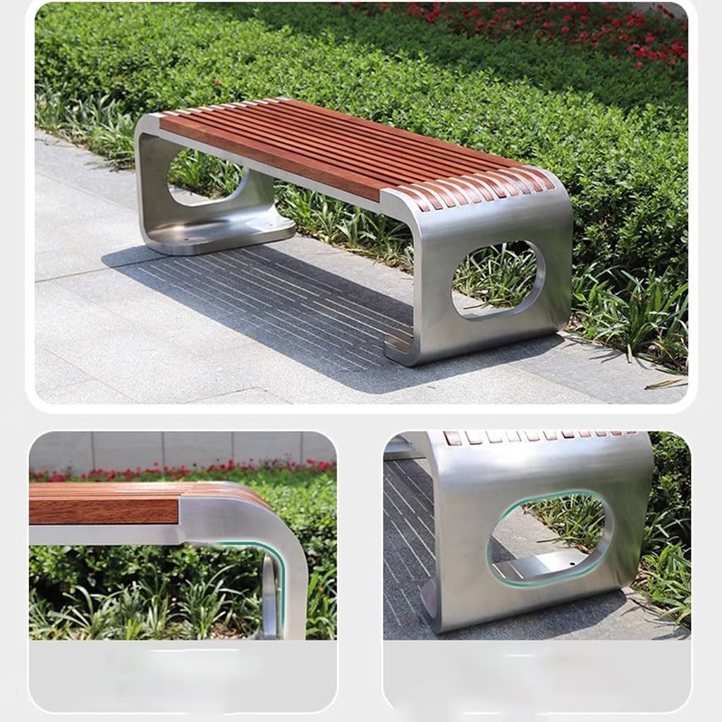 屋外公園ベンチ パイナップルグリッド無垢材スツール屋外ガーデン