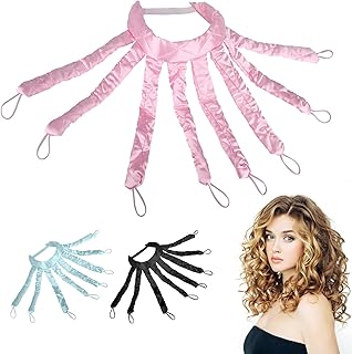 قضيب تمويج الشعر بدون حرارة بتصميم أخطبوط من كلوشيون، شريط رأس لتمويج الشعر بدون حرارة، أدوات تصفيف الشعر التي تصنعها بنفسك طوال الليل (بينك)