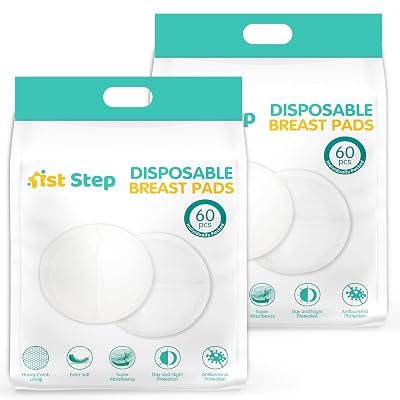 1st Step Honey Comb Lining, Super Absorbent Disposable Breast Pads Nursing Breast pad (120 Pack)