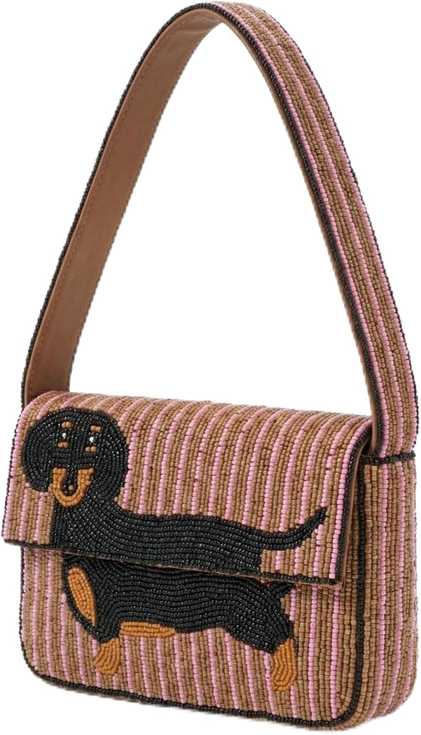 Beaded Shoulder Bag - Handmade Beaded Handbag, Clutch, Purse for Summer Birthday Her Women Mom Gift