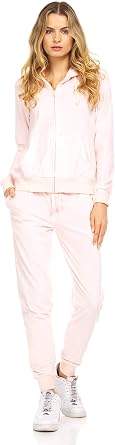 Cheetah Ladies 2 Piece Velour Jogger Set, Hoodie and Sweatpants Ladies Tracksuit
