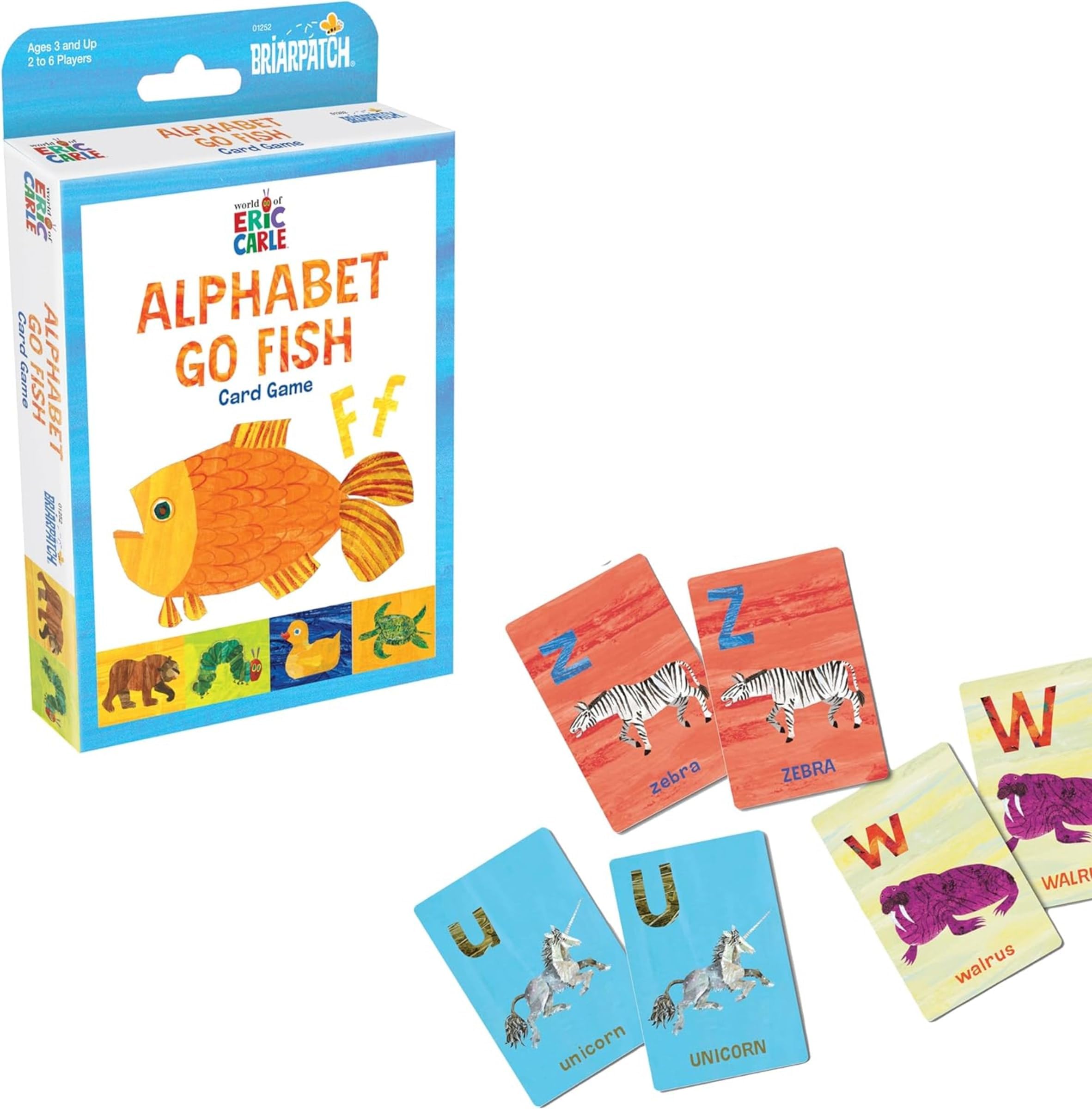 Briarpatch, World of Eric Carle Alphabet Go Fish Card Game, Featuring The Very Hungry Caterpillar, Preschool Learning For Kids