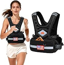 Weighted Vest Woman & Men, 6-10lb/8-20lb/8-30lb Adjustable weighted Vest With Pockets & Reflective Strips for Walking, Running, Hiking,Rucking, Workout, Strength Training