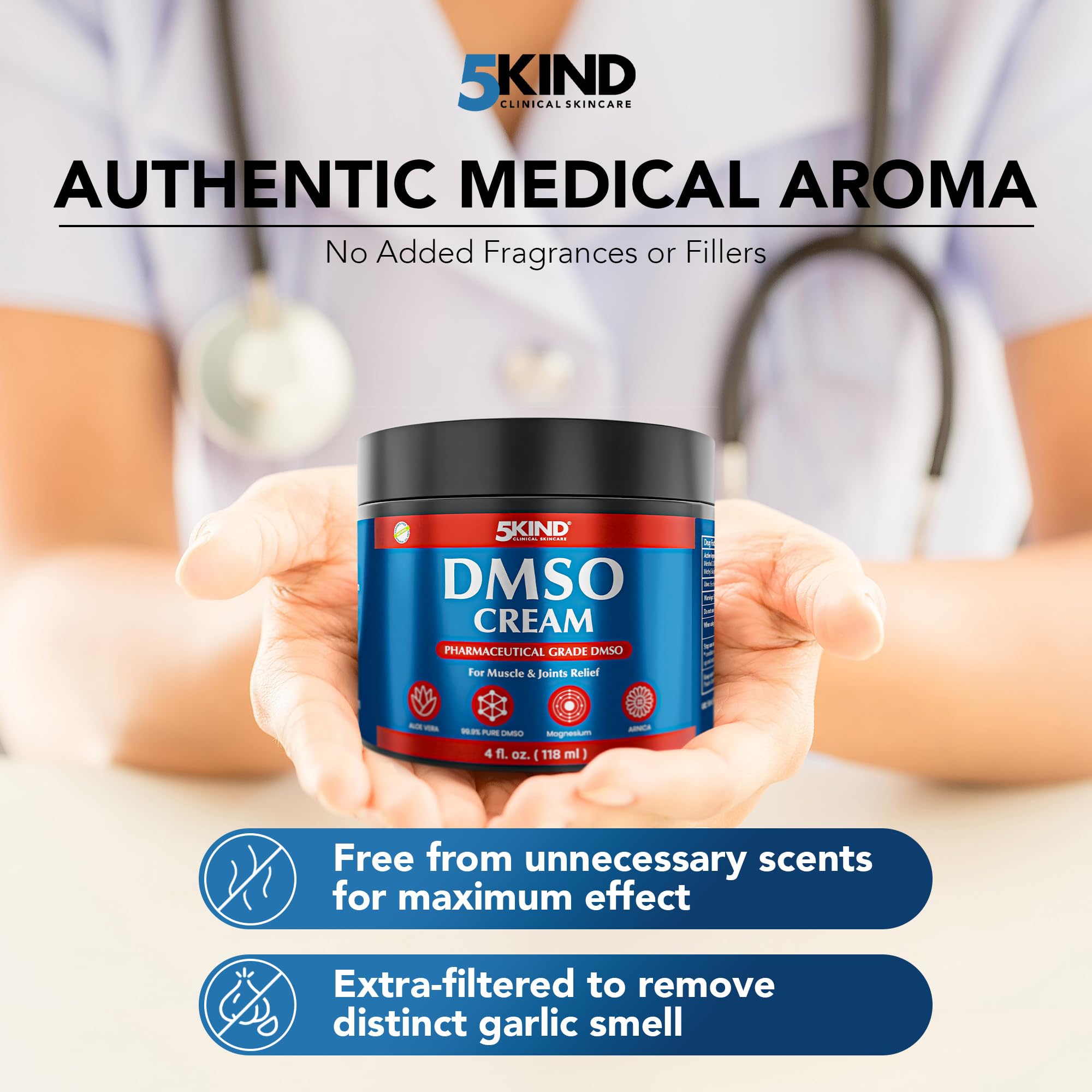 5Kind DMSO Cream for Pain Relief 4 fl oz Topical Muscle & Joint Pain Relief — Amazon image 12