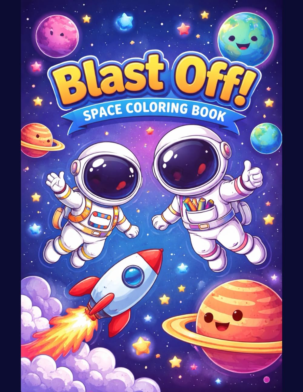 Blast off!: Little Astronauts coloring book