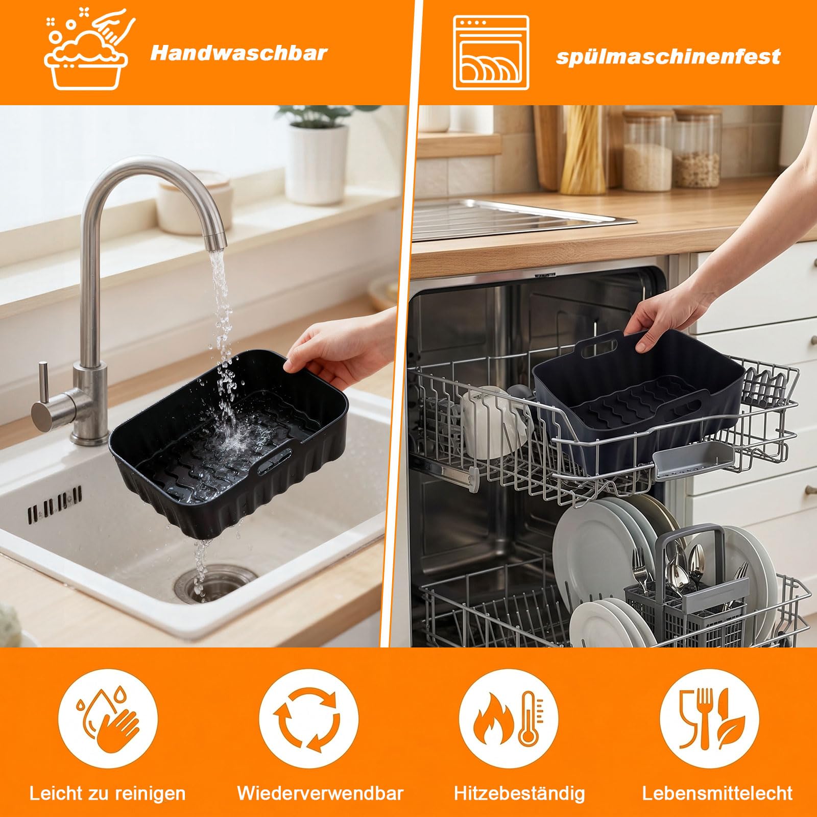 24 sztuki akcesoriów Ninja Airfryer, forma silikonowa do frytkownicy na gorące powietrze, akcesoria do Ninja Foodi Max Dual Zone AF400EU AF300EU 7,6-9,5L, wkładka silikonowa do frytkownicy Air Fryer