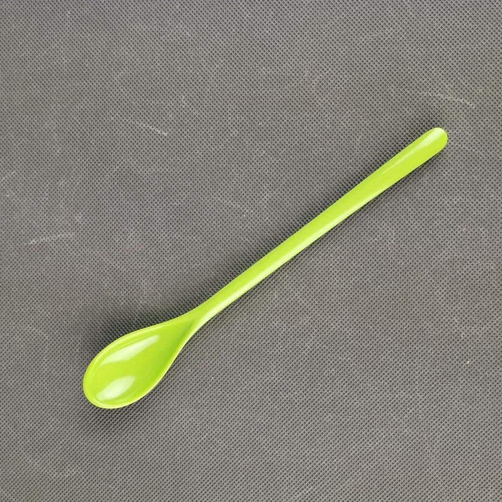 Cuillères Longues En Plastique Reutilisables - Lot De 6 - Couleurs Vives - Pour Café, Thé, Cocktails, Yaourt - 7