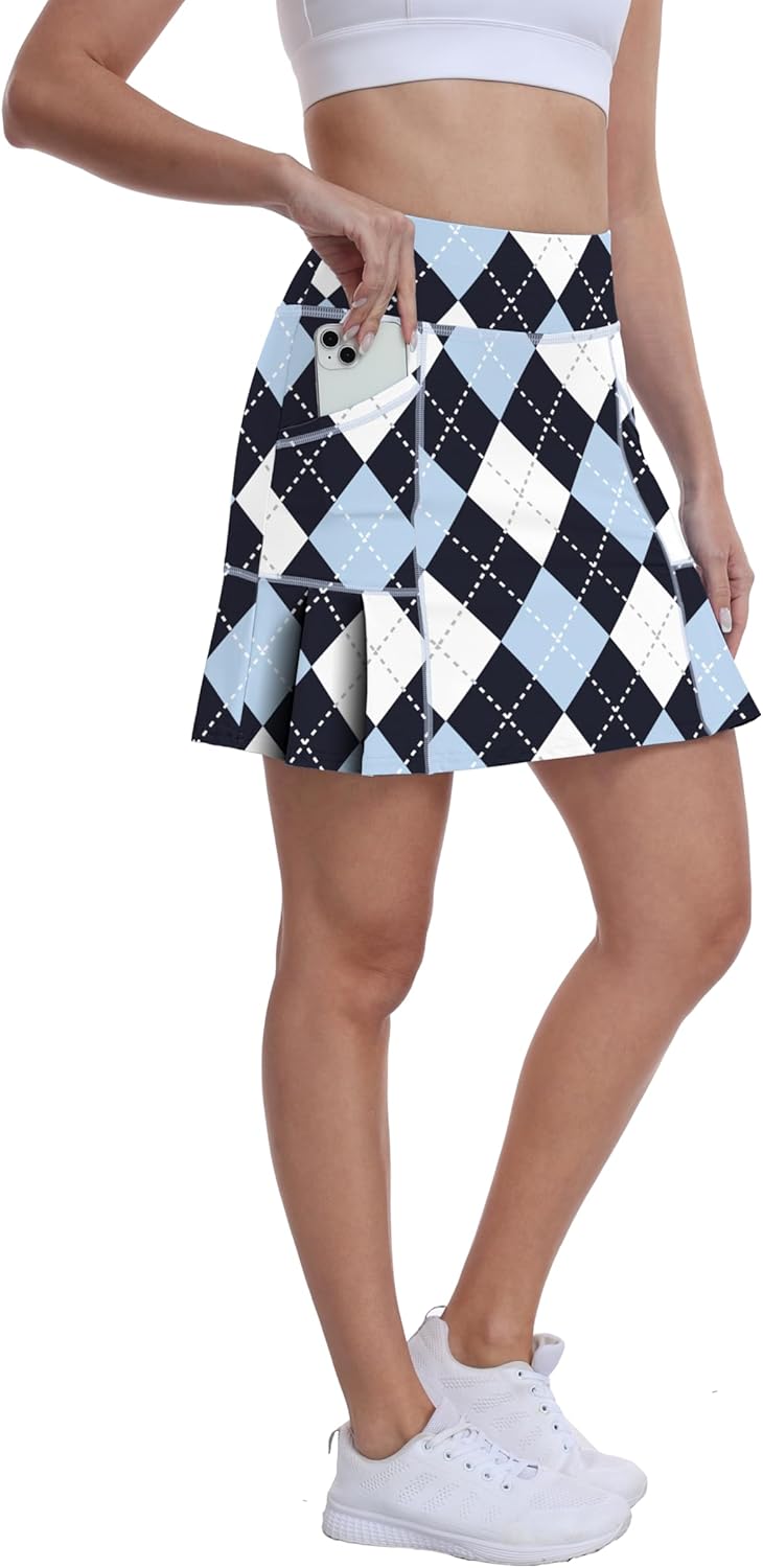 WOWENY Women's Athletic Tennis Skorts Skirts for Women Running Golf Skort with Pockets - Image 2