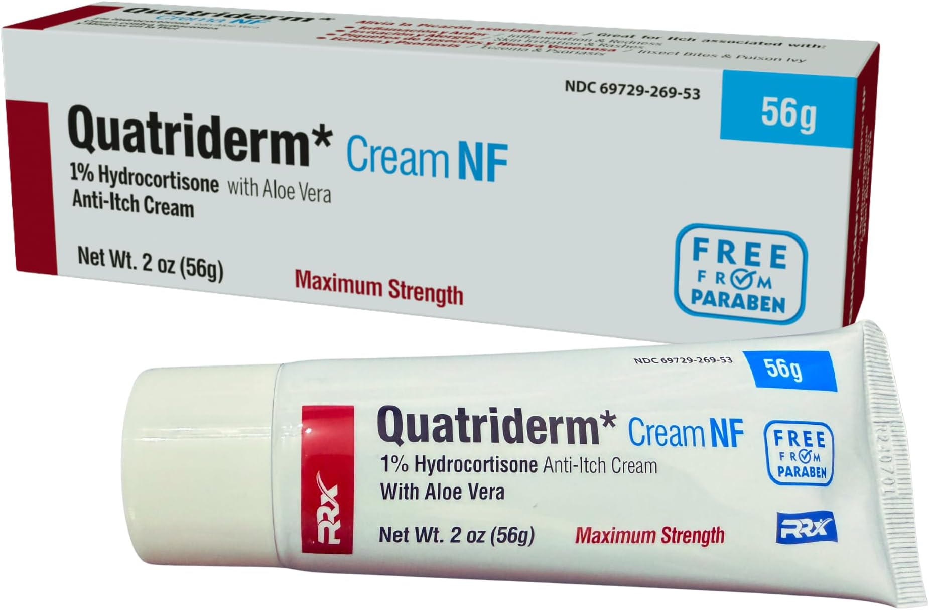 - NF Extra Strength 1% Hydrocortisone, with Aloe Vera, Paraben-Free, Anti-Itch Cream, Skin Rash, Used for Various Skin Condition - Contains 2 oz Tube