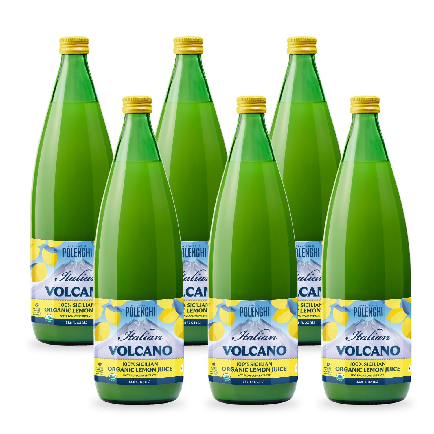 Volcano Lemon Juice 1Ltr (Pack of 6)