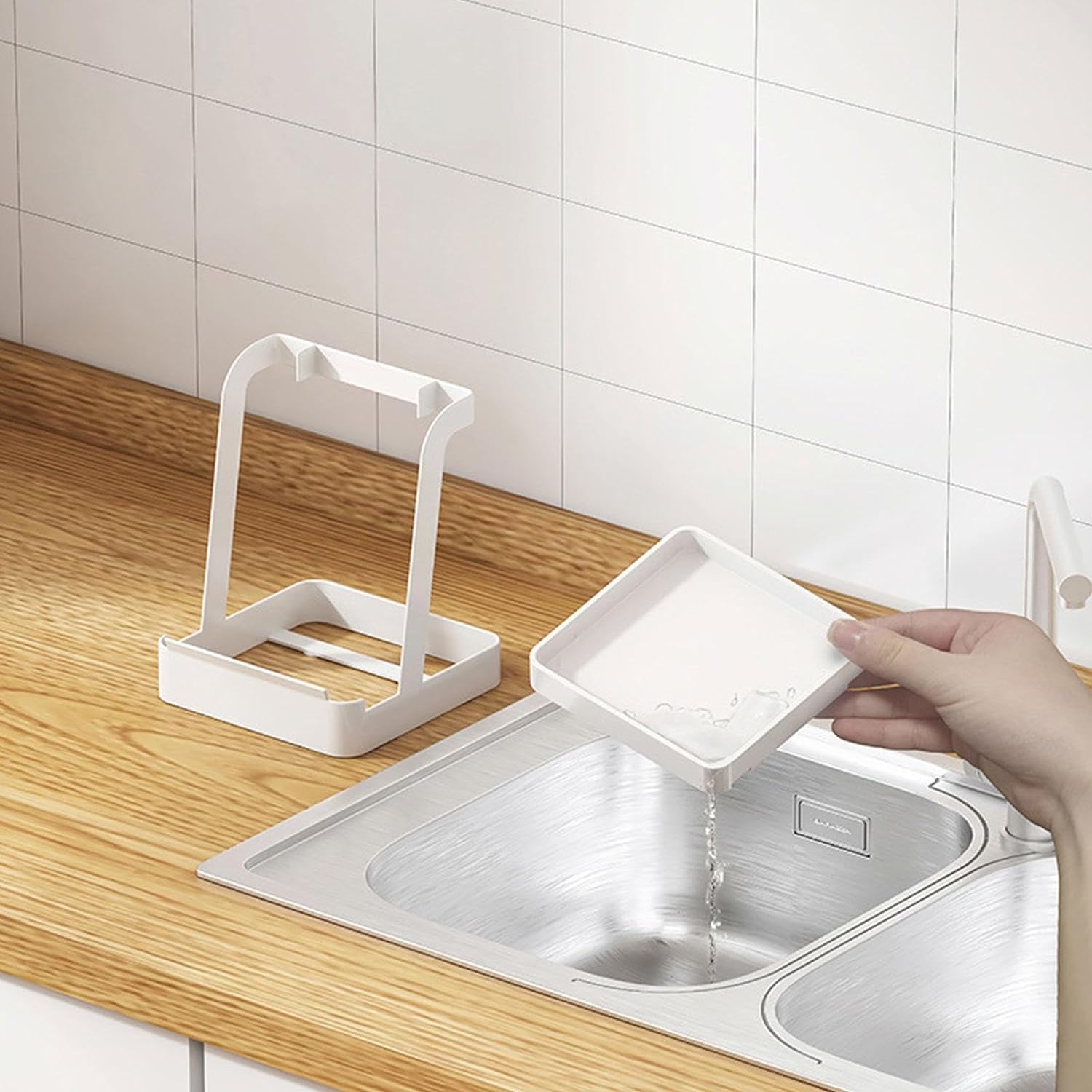 Supporto Multifunzione PINC Per Coperchi E Utensili - Appoggia Tablet, Nero, Piedini Antiscivolo - Foto 4