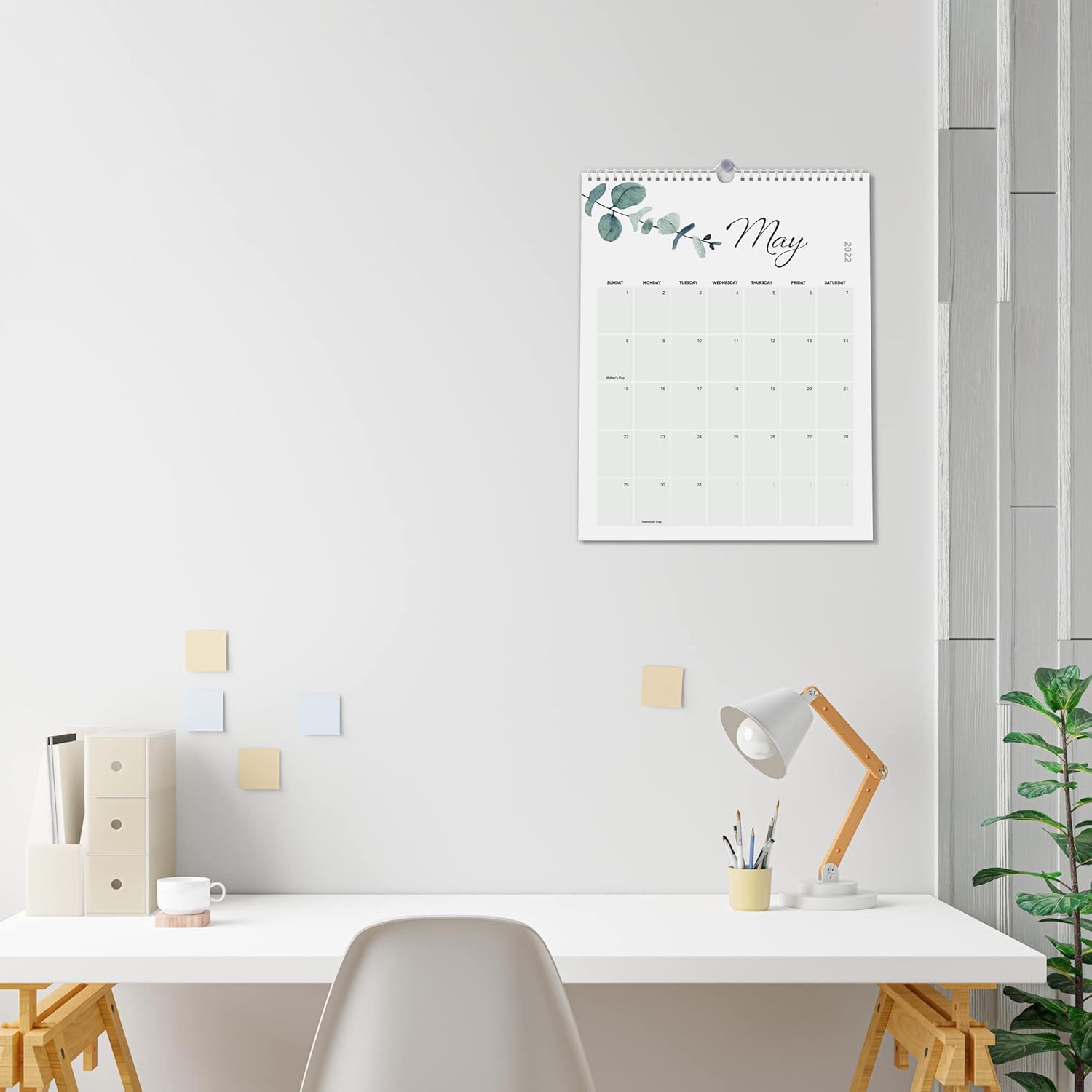 Aesthetic Vertical Greenery Wall Calendar - Runs from January 2022 Until July 2023 - The Perfect Monthly Calendar With Seasonal Designs for Easy Planning : Office Products