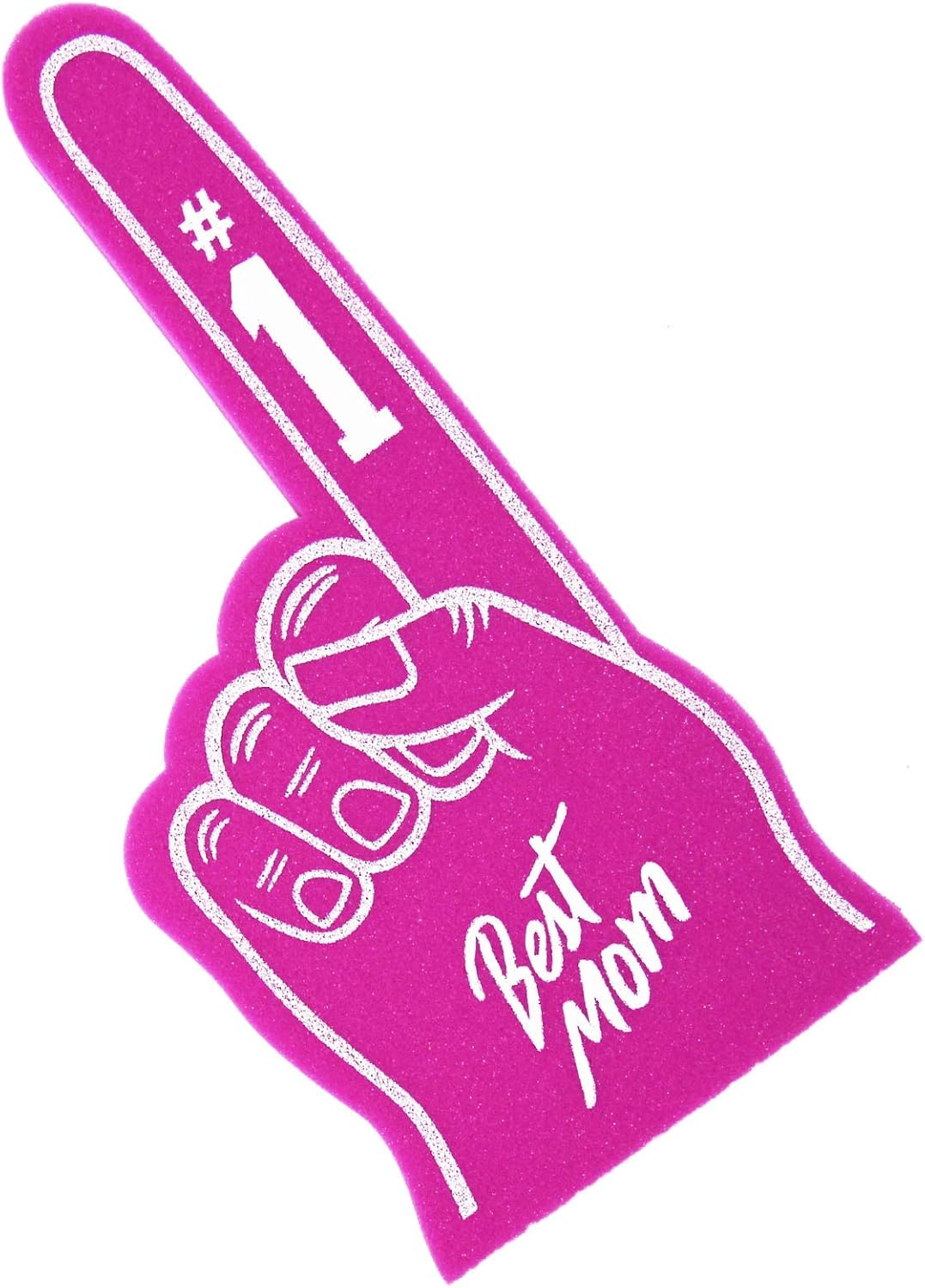 Astek 18 Inch We're Number 1 Finger Team Color Cheerleading Foam Hand Pompom for Sports (MOM) : Sports & Outdoors