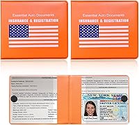 Vista 20 de Ziciner Soporte para Seguro de Registro de Automóvil, Paquete de 2 Organizador Esencial de Documentos de Tarjetas de Auto para Guantera con Cierre