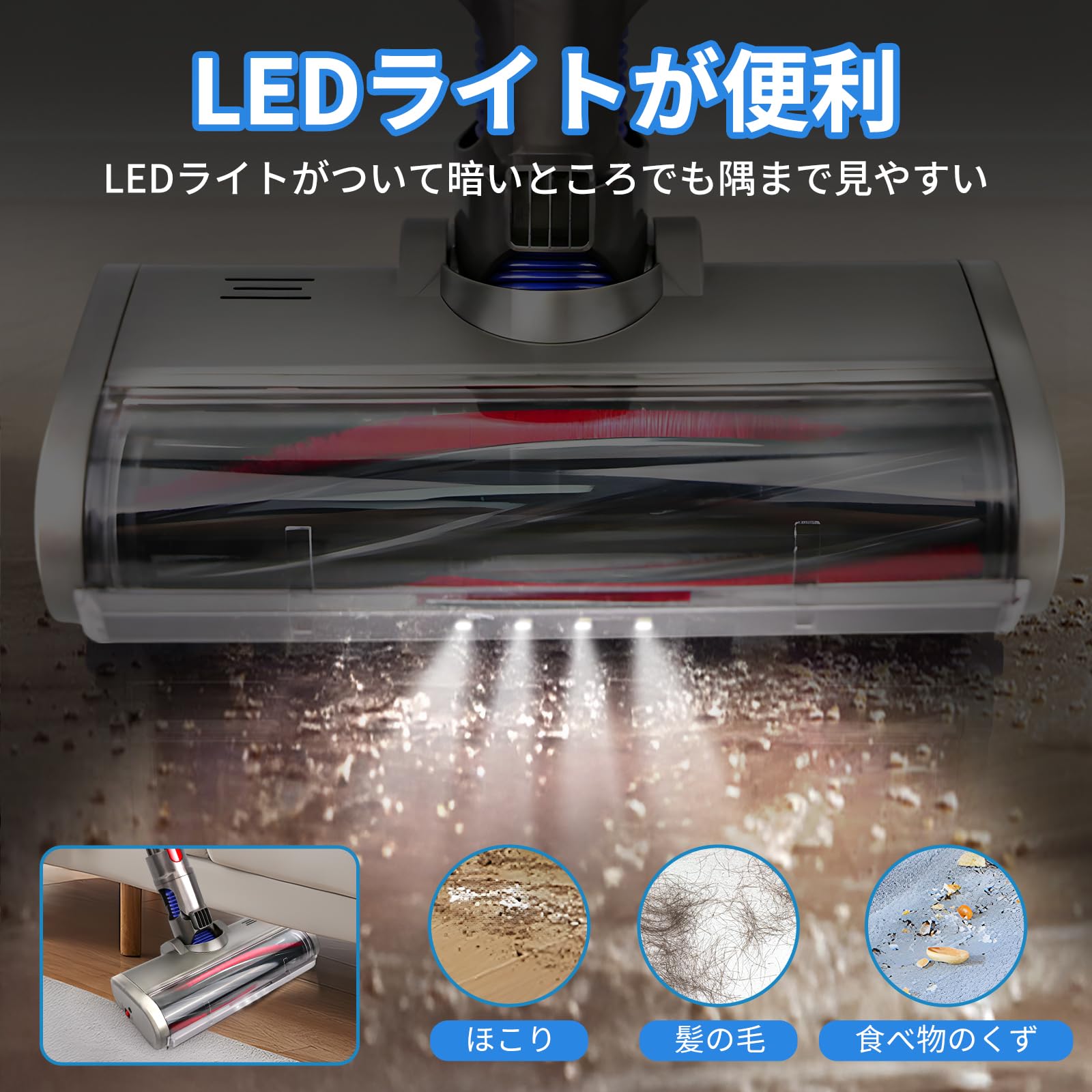 ZMZGOHOダイソン掃除機ヘッドV7V8V10V11SV10SV11SV12SV14対応