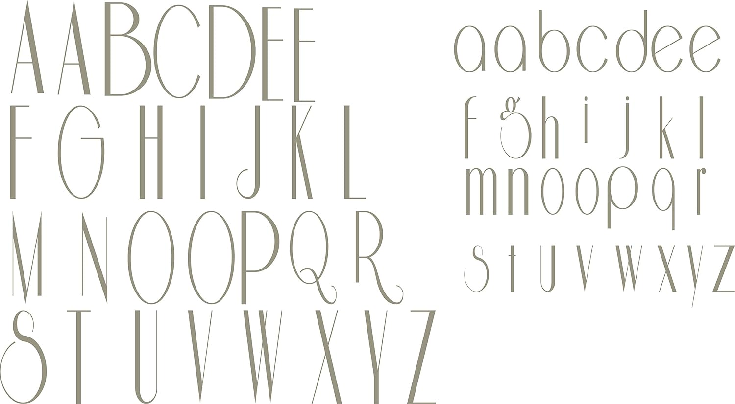 SEC Apparel Iron-On 3 Inches, 2 Inches Riesling Letters (Gray, Upper Case)