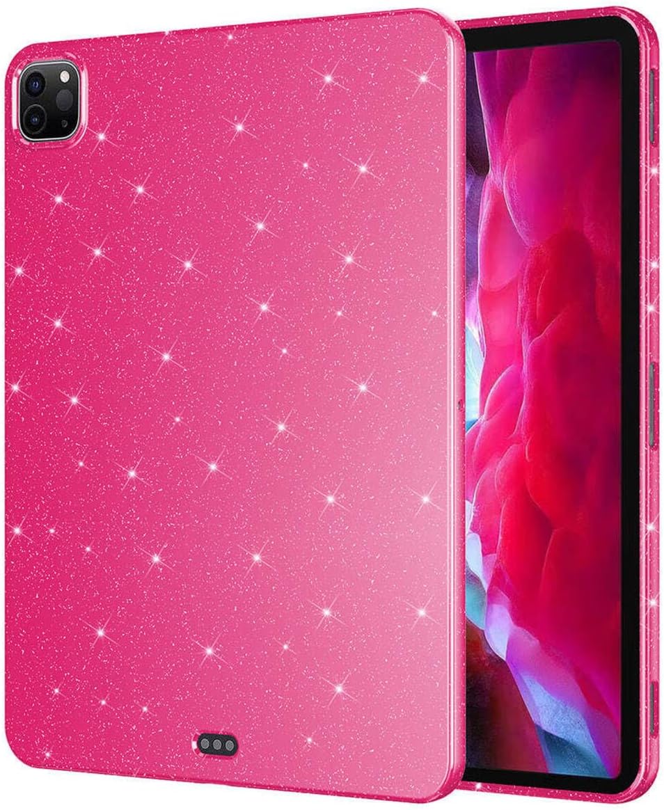 CONSTRAIN - iPad Pro 11 2022 M2 Simli Parlak Görünümlü ile Uyumlu SBT Tablet Koton Kılıf-Pembe Koyu