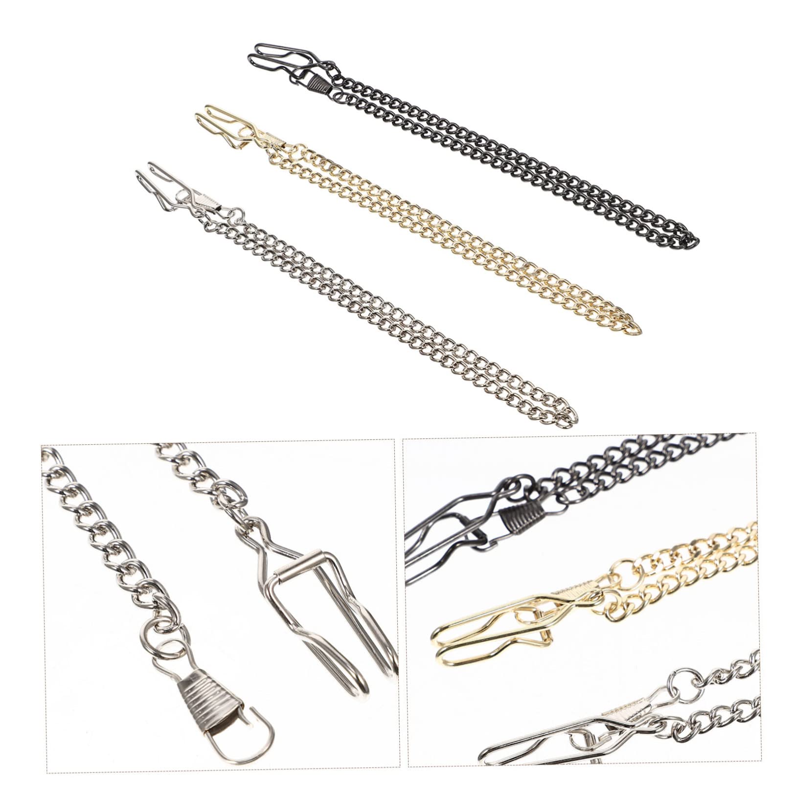 LIFKOME 15 Pcs Catena Per Orologio Da Tasca Mens Catena Da Tasca Orologi Catene In Acciaio Inox Per Gli Uomini Vestito Della Maglia Per Gli Uomini Orologio Fob Catena Men Tank Top In