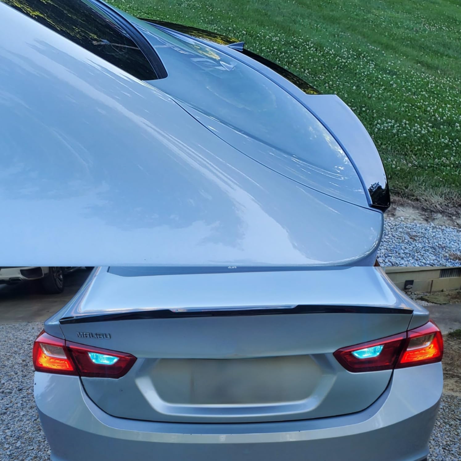 STSEV01 Rear Spoiler Wing Fit for Chevrolet Chevy Malibu L/LS/LT/RS/Premier/Malibu Hybrid 2016-2025, Painted Glossy Black Sporty Style DeckLid Lip Exterior Accessories