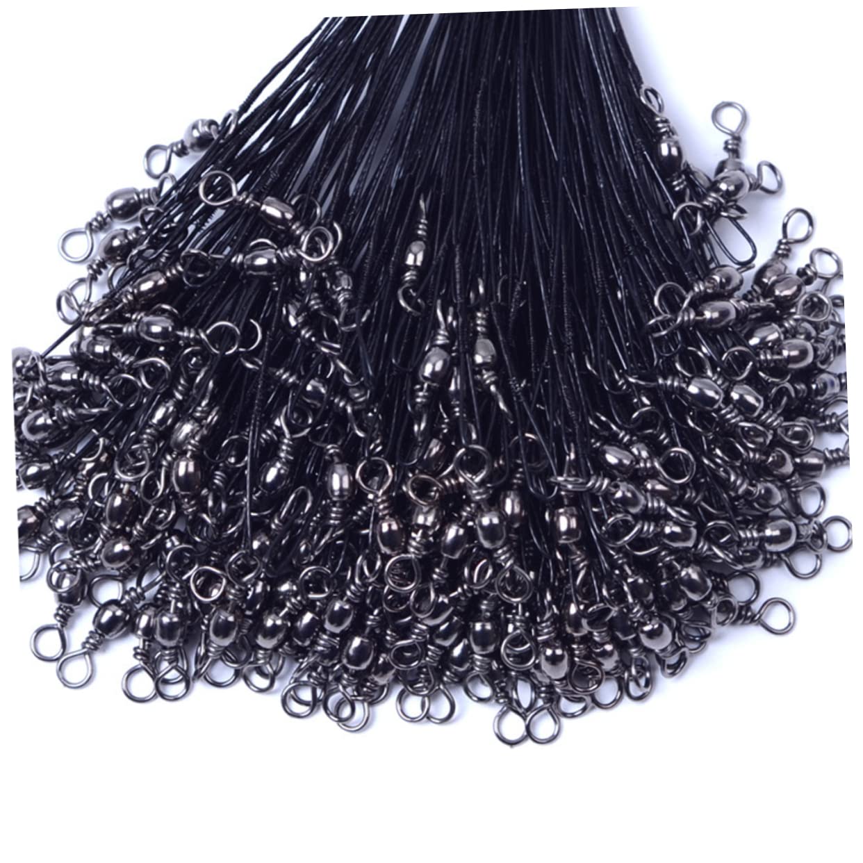 VANZACK 100pcs 20cm Lure Line Steel Wire Front Wire Sinking Braid Fishing Line Random Color